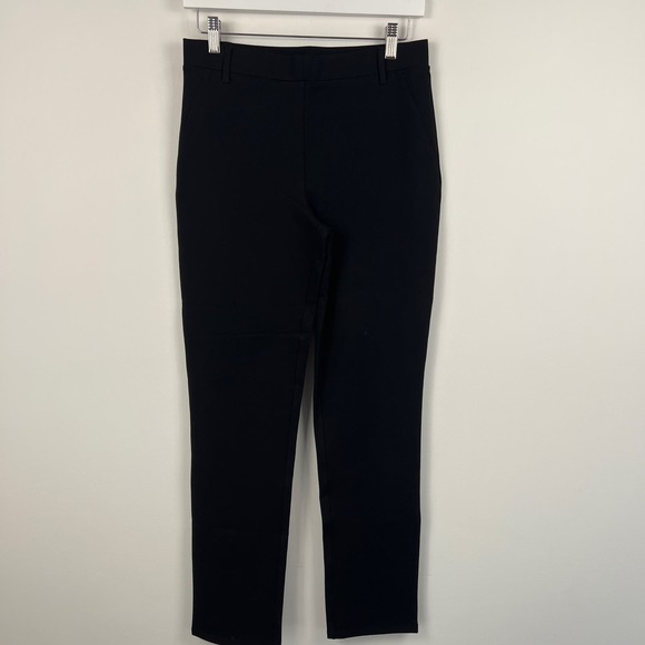 QUINCE Black Ultra Stretch Ponte Straight Leg Pants - Picture 6 of 9
